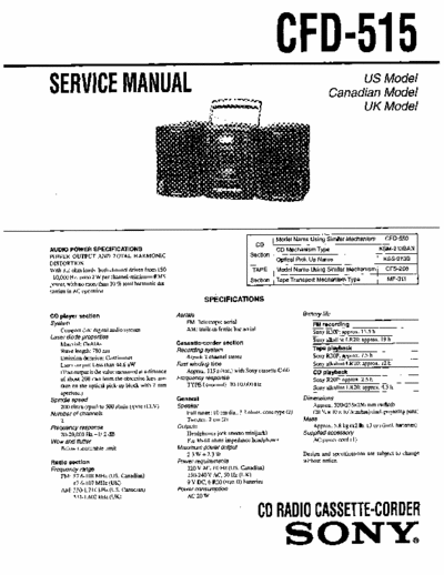 Sony CFD-515 SONY CFD-515